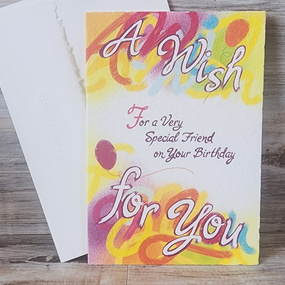 Blue Mountain Arts Birthday Card Special Friend Susan Polis Schutz Poem Envelope